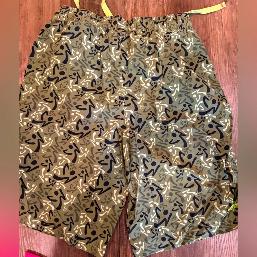 Zumba Fitness Pink Tank, camo cropped pant, camo shorts, light cardigan, fun top - Picture 9 of 14